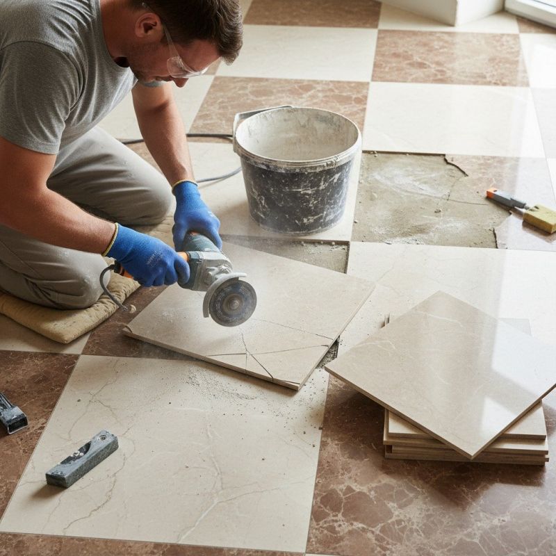 Marble Floor Repair detail